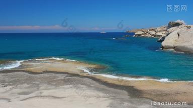 海滩米洛斯岛爱琴海希腊